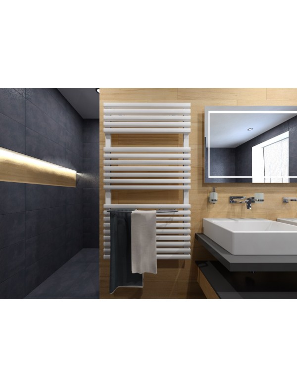 Porte-serviettes double RAWELL pour radiateur 60x6,9x21,5 cm en acier