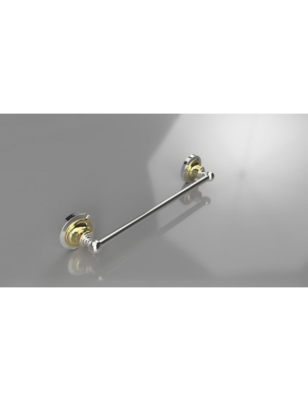 Porte-serviettes RETRO chromé doré 36,5x6,5x6,5 cm