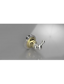 Patère double RETRO chromé doré 6,5x6,5x6,5 cm