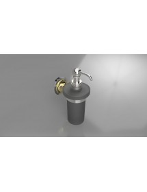 Distributeur de savon en verre RETRO chromé doré 8x19x14 cm / 300 ml