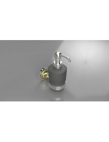 Distributeur de savon en verre RETRO chromé-doré 7x15x13,5 cm / 200 ml