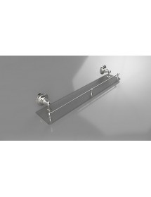 Tablette de douche murale avec rail RETRO en verre 60 x8,7 x12 cm
