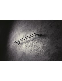 Porte-serviette double RETRO en laiton chromé 66,5x6,5x12 cm