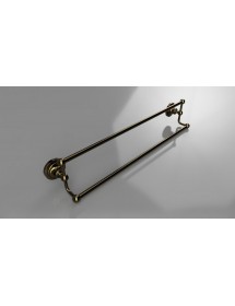 Porte-serviettes double RETRO laiton bronze 66,5x12,5x11,5 cm