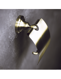 Dérouleur papier toilette avec couvercle RETRO bronze 14x15x10cm