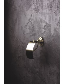Dérouleur toilettes WC avec couvercle RETRO en laiton 14x15x10 cm
