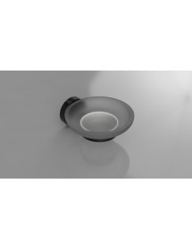 Porte-savon mural DARK en laiton noir et en verre DARK 11cm x 5,5cm x 12,9cm Porte-savon mural DARK en laiton noir et en verre DARK 11cm x 5,5cm x 12,9cm