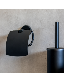 Goupillon de toilette DARK en laiton noir 38x10,5x9,5cm