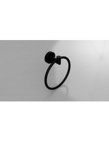 Porte serviette anneau DARK en laiton noir 17 x 17,5 x 5,5cm / ø 15cm