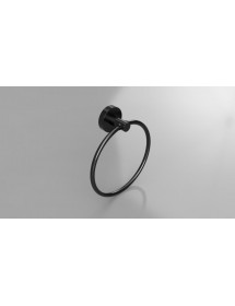 Porte serviette anneau DARK en laiton noir 15cm
