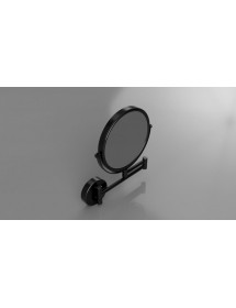 Miroir mural rond grossissant DARK en laiton noir / ø 19cm