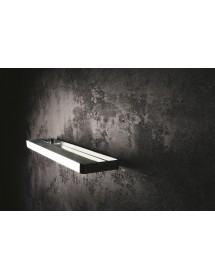 Etagère de douche murale SOLO en verre et chrome 50 x2,5 x11 cm