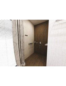 Etagère de douche murale SOLO en verre et chrome 50 x2,5 x11 cm