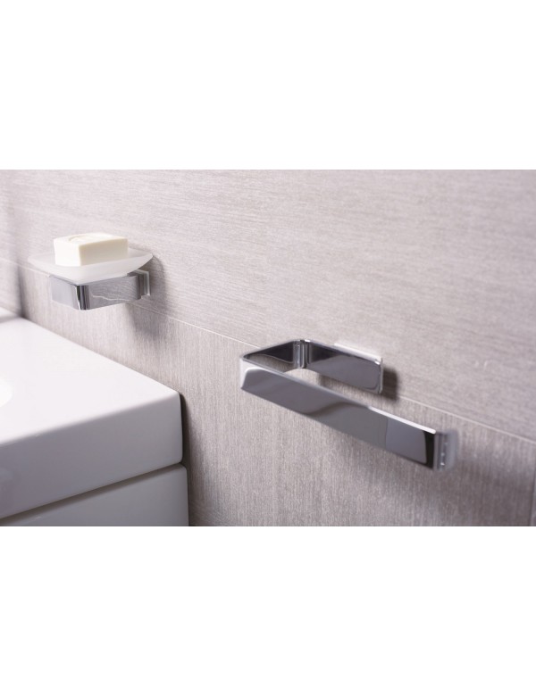 Porte-serviette SOLO en laiton chromé 20x2,5x8,2 cm