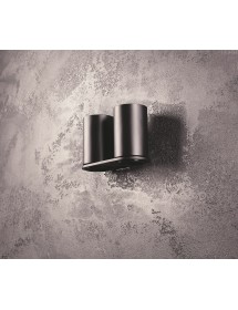 Porte-verre double GALLA en laiton noir et doré 17 x12,3 x7,9 cm