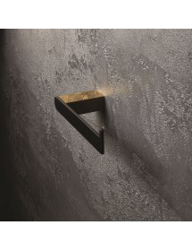 Dérouleur papier toilette GALLA en laiton noir et doré 15,5 x6 x3 cm