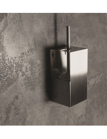 Goupillon de toilettes NIVA en acier inoxydable avec adhésive 37 x11,5 x 11 cm