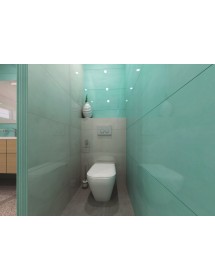 Goupillon de toilettes mural TASI en laiton chromé et en verre 37 x11 x14,5 cm