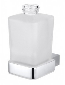 Distributeur de savon liquide en chrome et en verre VIA 6,5 x15x 12cm / 250ml