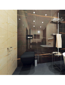 Étagère porte-serviettes VIA laiton chromé 50x2x20,5cm