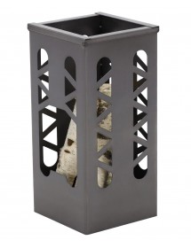Cheminée de jardin carré TANANA 28x28x60 cm en acier