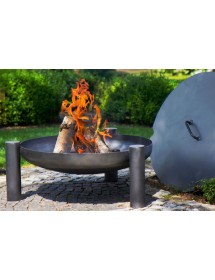 Couvercle de brasero rond en acier 60 cm