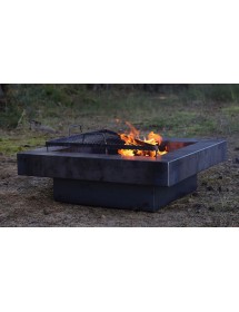 Brasero de jardin carré BACHACHE en acier