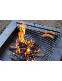 Brasero de jardin carré BACHACHE en acier