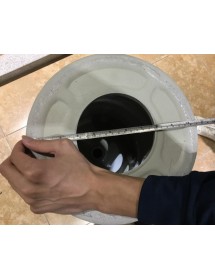 Lavabo totem rond à 1 trou ELYSEE 83x42x42 cm en céramique
