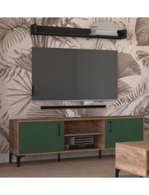 Meuble TV à poser LUGO chêne vert 164,5x40x58,4 cm