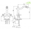 Mélangeur bidet long MORAVA sans siphon