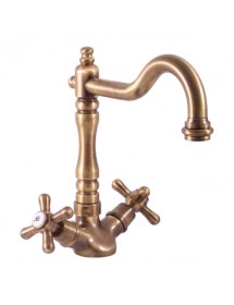 Mélangeur lavabo MORAVA RETRO pivotant en laiton