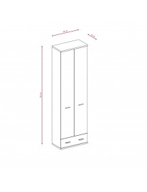 Armoire penderie ARMARIO coloris chêne sonoma 60x203x32 cm