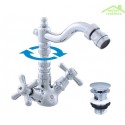 Mélangeur bidet MORAVA RETRO avec siphon en chrome