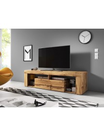 Meuble TV à poser ou à suspendre EVEREST en chêne 140x35x50 cm