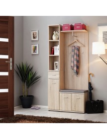 Dressing complet ARMARIO coloris chêne sonoma 210x32 H.203 cm