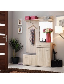 Dressing complet ARMARIO coloris chêne sonoma 210x32 H.203 cm