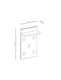 Dressing complet ARMARIO coloris chêne sonoma 210x32 H.203 cm