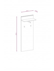 Dressing complet ARMARIO coloris chêne sonoma 210x32 H.203 cm