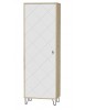 Armoire à 1 porte  BILBAO chêne et blanc mat 63,4 x40 x 195 cm