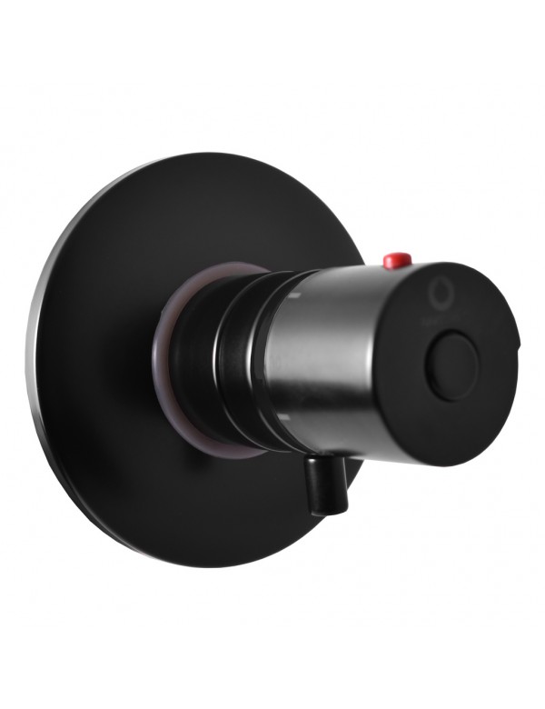 Mitigeur douche encastrable thermostatique en laiton noir Mitigeur douche encastrable thermostatique en laiton noir
