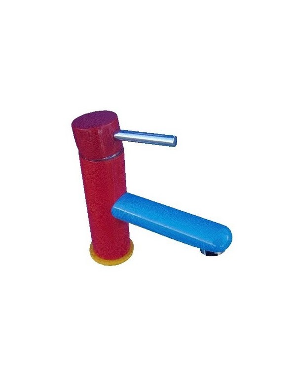 Mitigeur lavabo tricolore pour enfant sans siphon