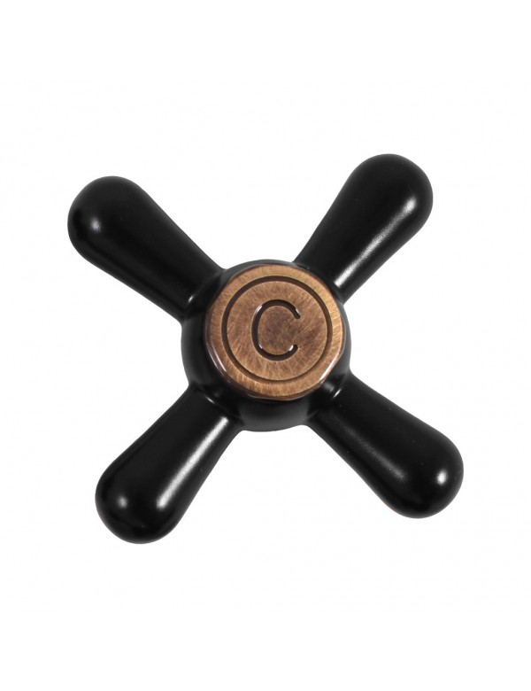 Colonne de douche sur pied en laiton noir MORAVA RETRO﻿