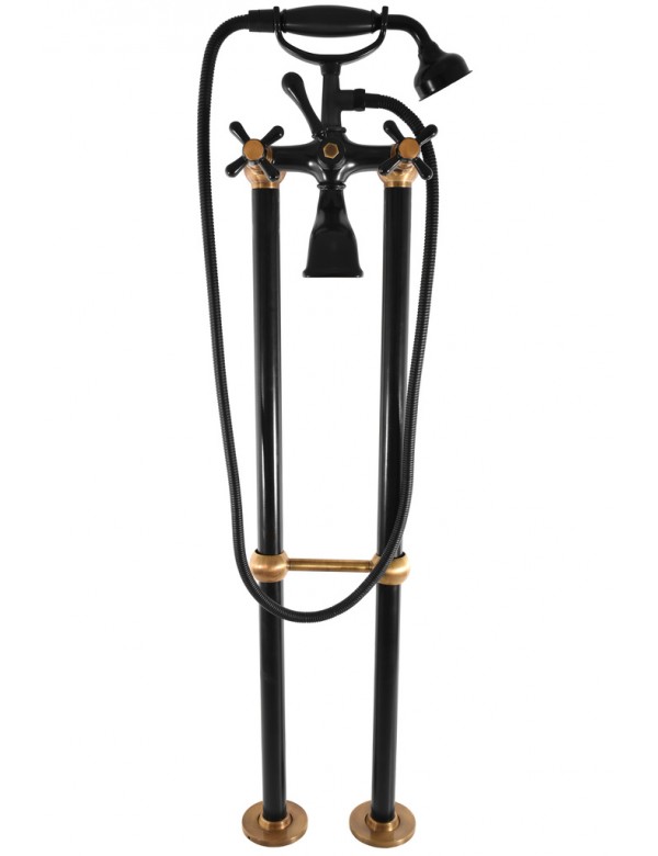 Colonne de douche sur pied en laiton noir MORAVA RETRO Colonne de douche sur pied en laiton noir MORAVA RETRO