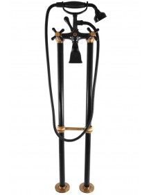 Colonne de douche sur pied en laiton noir MORAVA RETRO﻿