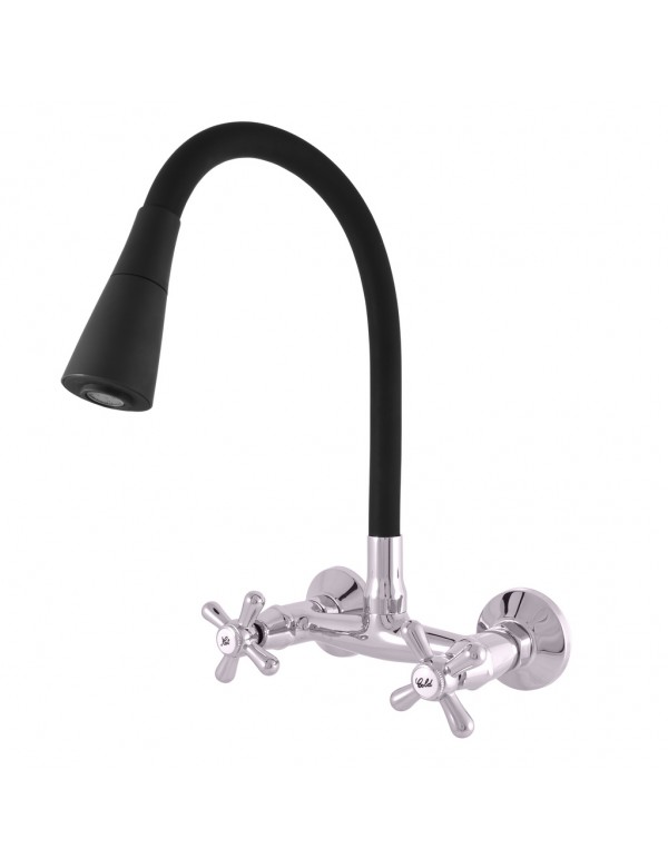 Mélangeur évier mural flexible à mémoire de forme MORAVA RETRO en chrome Mélangeur évier mural flexible à mémoire de forme MORAVA RETRO en chrome