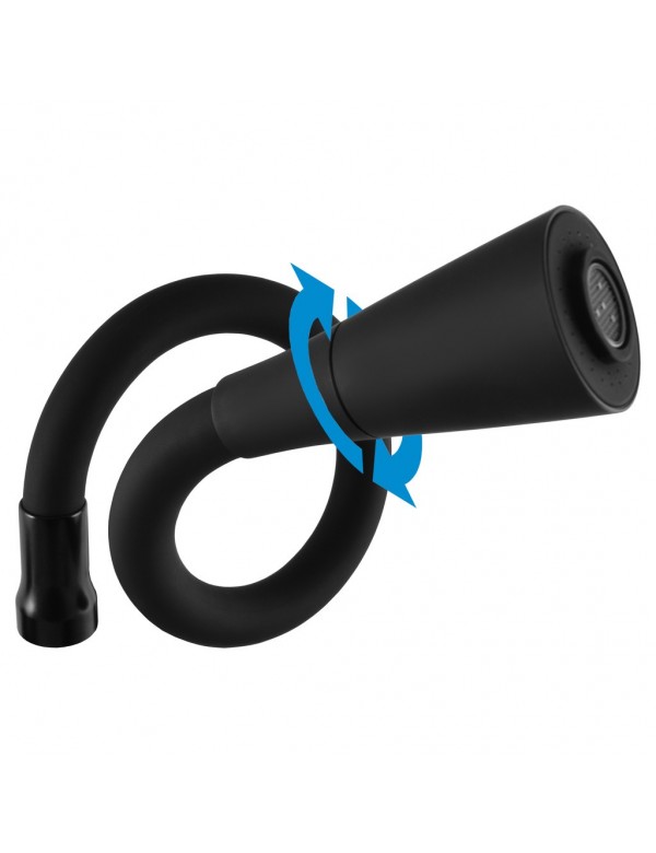 Mélangeur évier flexible à mémoire de forme MORAVA RETRO laiton noir mat