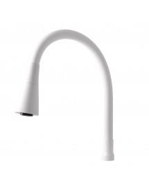 Mélangeur évier flexible à mémoire de forme MORAVA RETRO laiton blanc mat