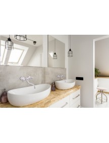 Mélangeur évier MORAVA pivotant chrome blanc