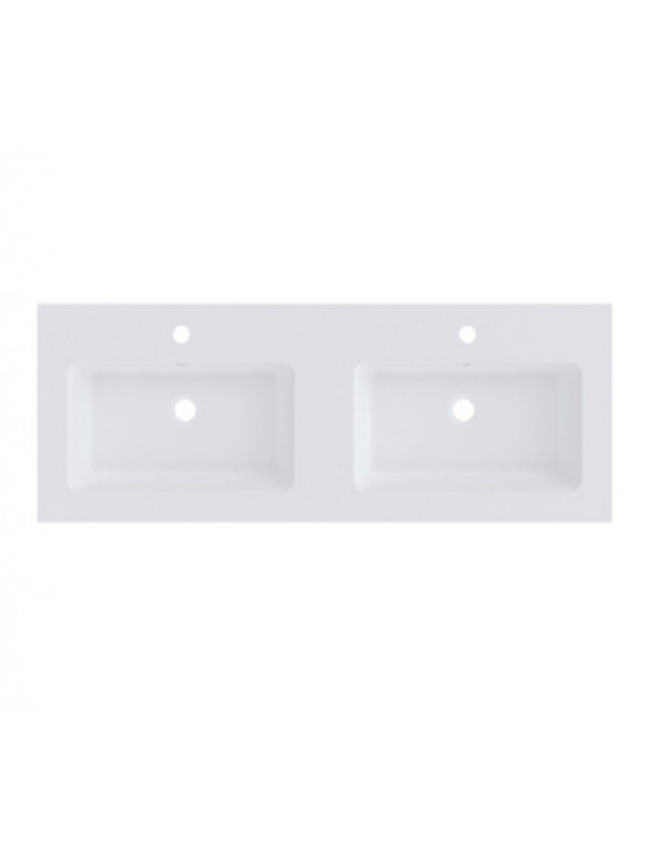 Double lavabo SPRING DEW RIHO 120x46 x1,6 cm en marbre